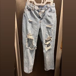 Aeropostale ripped mom jeans